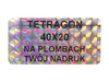 40x20mm hologram tetragon 1000szt twój nadruk