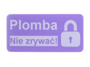 Plomby serwisowe stickery 40x20 purpurowy 250szt twój nadruk !