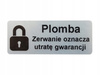 Plomby gwarancyjne sticker 40x20 void mat 1000 szt twój nadruk !