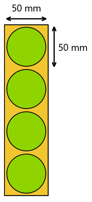 Etykieta termiczna fi50 zielona / 1000 szt / 40