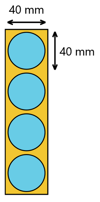 Etykieta termiczna fi40 niebieska / 1000 szt / 40