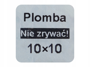 Plomby gwarancyjne stickery 10x10 void mat 1000szt twój nadruk !