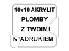 Plomby gwarancyjne 10x10 akrylit kruszące 1000szt twój nadruk !