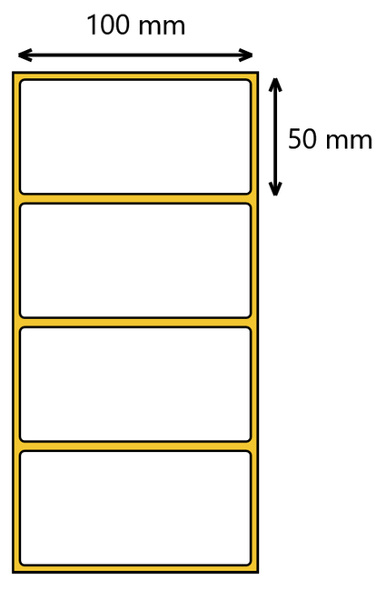 Etykieta termiczna odlepna perforacja 100x50/ 1000 szt / 40