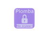 Plomba stickery 12x12 purpurowy void 500 szt twój nadruk !