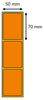 Etykieta termiczna 50x70 pomarańczowa / 1000 szt / 40