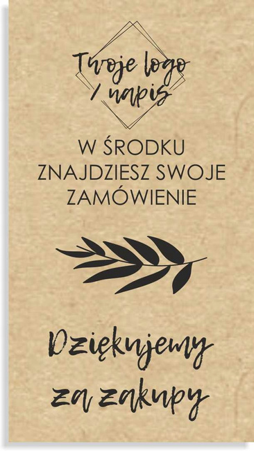 90x50 etykieta na paczkę kraft -  50 szt