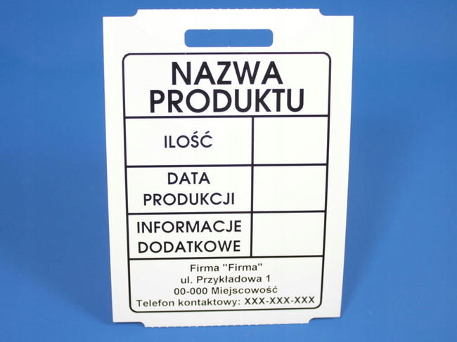 90x124 zawieszka foliowa / 1000 szt / 76
