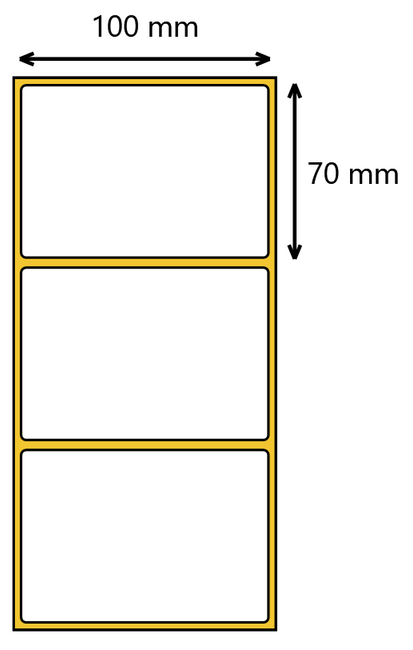 Etykieta termotransferowa 100x70 / 1000 szt / 40
