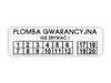 Plomby gwar stickery void biały 40x12 1000szt twój nadruk !