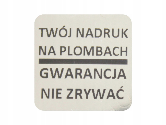 Plomby gwarancyjne stickery 30x30mm void lustrzany 250szt twój nadruk !