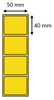 Etykieta termiczna żółta 50x40 / 1000 szt / 40