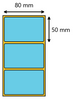 Etykieta termiczna 80x50 niebieska / 1000 szt / 40