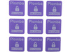 Plomba stickery 16x16 purpurowy void 1000szt twój nadruk !