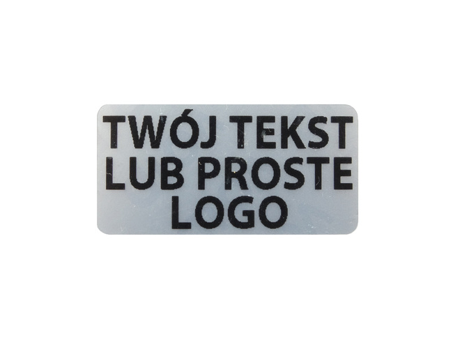 Naklejki serwisowe plomby 20x10 void mat 500szt twój nadruk !