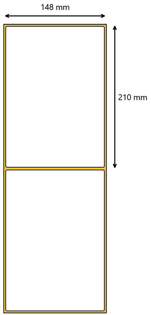 Etykieta foliowa 148x210 pp / 1000 szt / 76