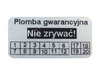 Plomby gwarancyjne stickery 20x8 void mat 250 szt twój nadruk !