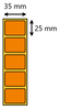 Etykieta termiczna 35x25 pomarańczowa / 2000 szt / 40