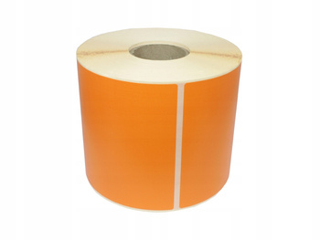 Etykieta termiczna 100x100 pomarańczowa perforacja / 500 / 40