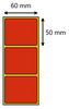 Etykieta termiczna 60x50 czerwona / 1000 szt / 40