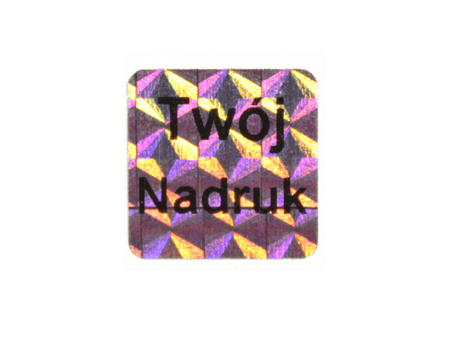 16x16mm hologram tetragon 250szt twój nadruk