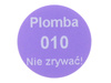 Plomba stickery fi15 mm purpurowy void 1000 szt twój nadruk !