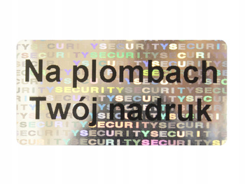 Plomby gwarancyjne stickery 40x20 hologram 500szt twój nadruk !