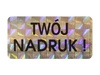 30x15mm hologram tetragon 250szt twój nadruk