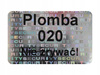 Plomby gwarancyjne stickery 32x20 hologram 250szt twój nadruk !