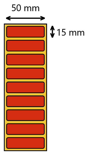 Etykieta termiczna 50x15 czerwona / 4000 / 40