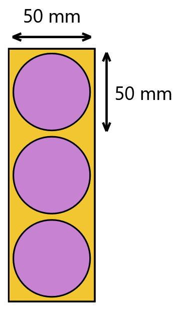 Etykieta termiczna fi50 fioletowa / 1000 szt / 40