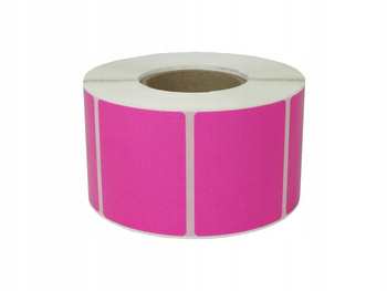 Etykieta foliowa 50x40 pp różowa / 1000 szt / 40