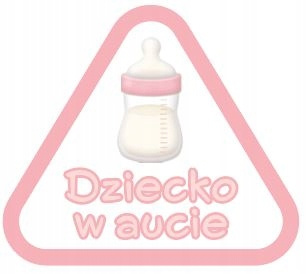 Naklejka dziecko w aucie - dziewczyna