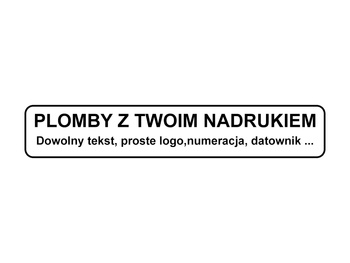 70x12 plomby pvc łamliwy 1000szt twój nadruk