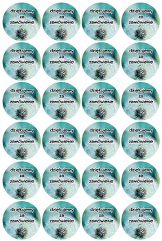 Naklejki podziękowanie za zam. fi40.wz.4 / 24 szt