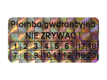 Nowość ! hologram tetragon sticker 32x20 250szt