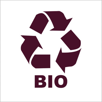 Naklejka foliowa 150x150 segregacja odpadów - bio