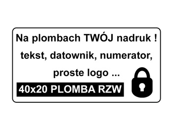 Gwarancyjne stickery 40x20 folia rzw 1000 szt !!! twój nadruk !