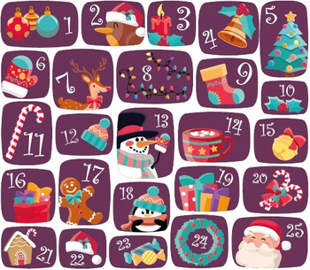 Naklejki adwent wz.2 / 25 szt