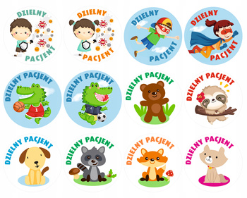 etykieta foliowa fi50 dzielny pacjent / 60 szt / 40