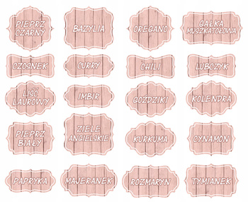 Naklejki na przyprawy wz.1 / 20 szt