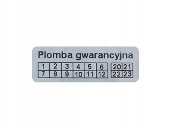 Naklejki serwisowe plomby 15x5 void mat 250 szt twój nadruk !