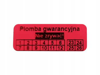 30x11 czerwony open void czystousuwalny 1000 szt twój nadruk !