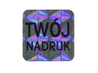 10x10mm hologram tetragon 250szt twój nadruk