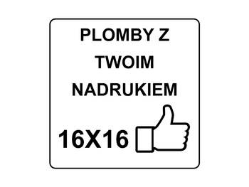 Plomby naklejki gwarancyjne 16x16 kruszące 500szt twój nadruk !