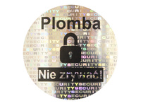 Plomby gwarancyjne stickery fi40mm hologram 500szt twój nadruk !