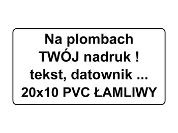 20x10mm plomby pvc łamliwy 500szt twój nadruk
