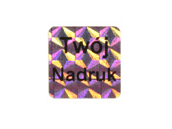 16x16mm hologram tetragon 500szt twój nadruk