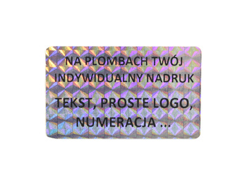 50x30mm hologram tetragon 250szt z twoim nadrukiem