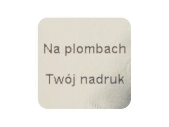 Plomby gwarancyjne stickery 12x12mm void lustrzany 250szt twój nadruk !